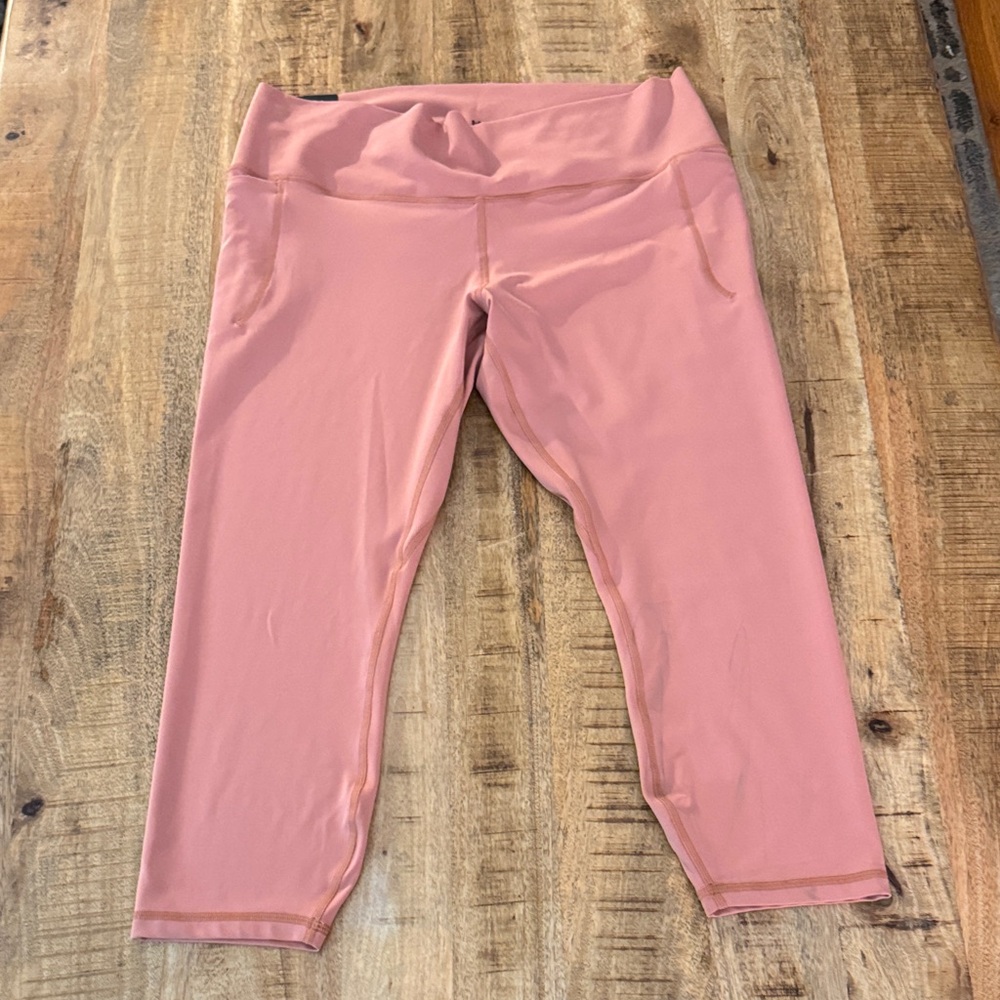 Under Armor Armour light baby Pink fitted ANKLE Leggings high rise 2X NWT NEW